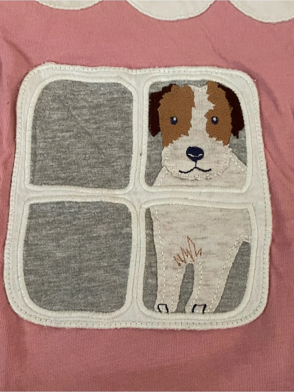 Mini Boden Sprouts House Short Sleeve Appliqué Dress HTF
